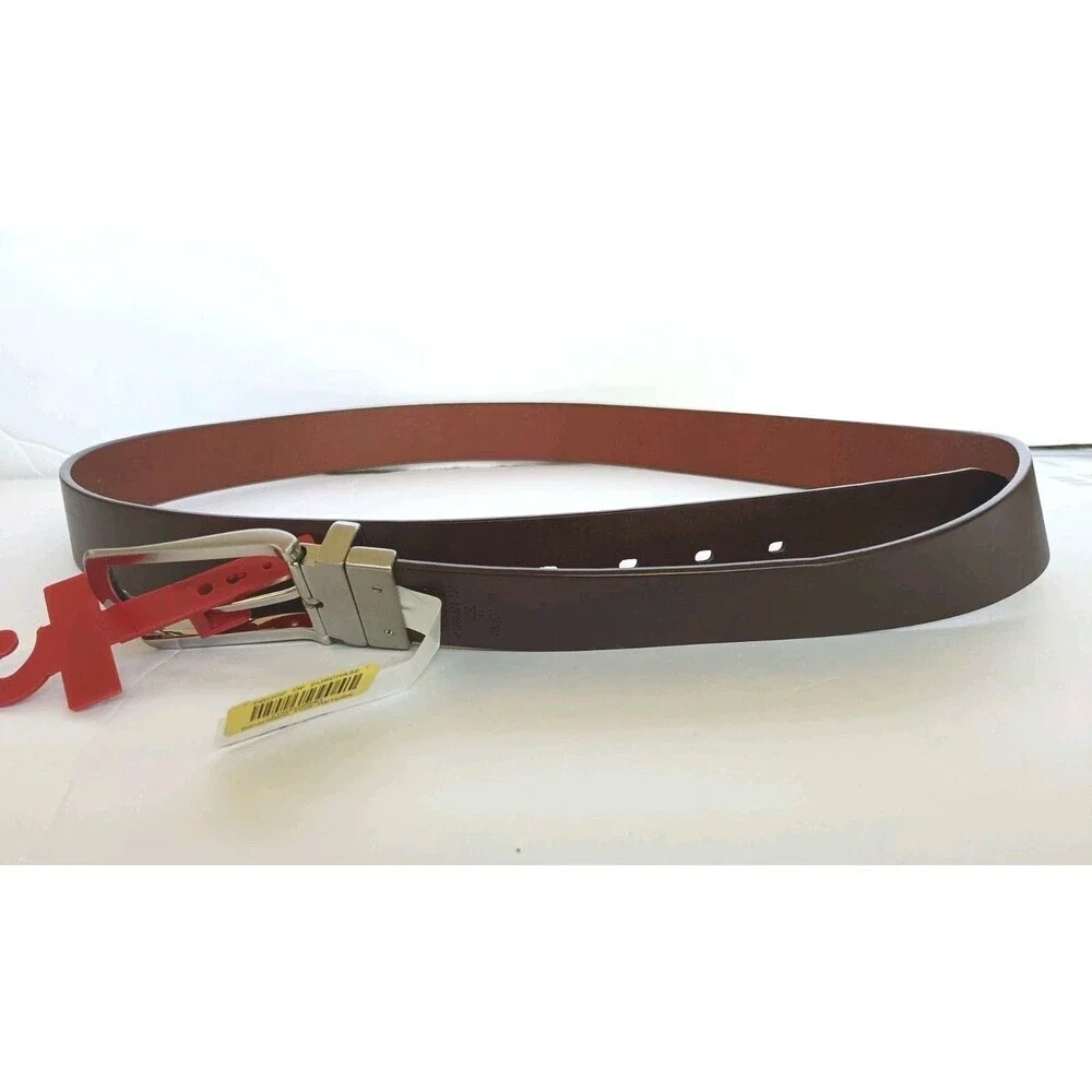 Genuine Leather Belt Men's 44 Brown Reversible
